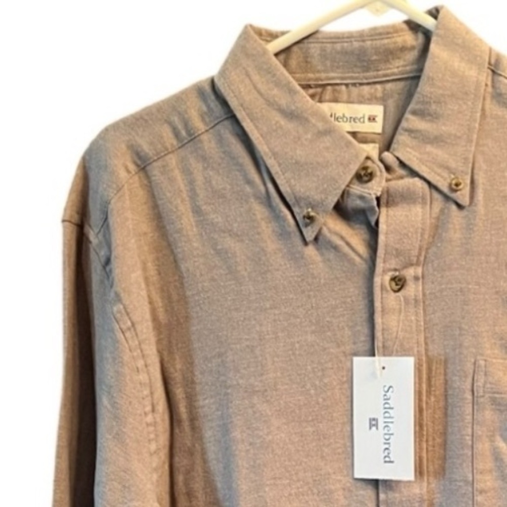 Saddlebred NEW Classic Fit Button Down/Up Collared Long Sleeve Shirt Size M